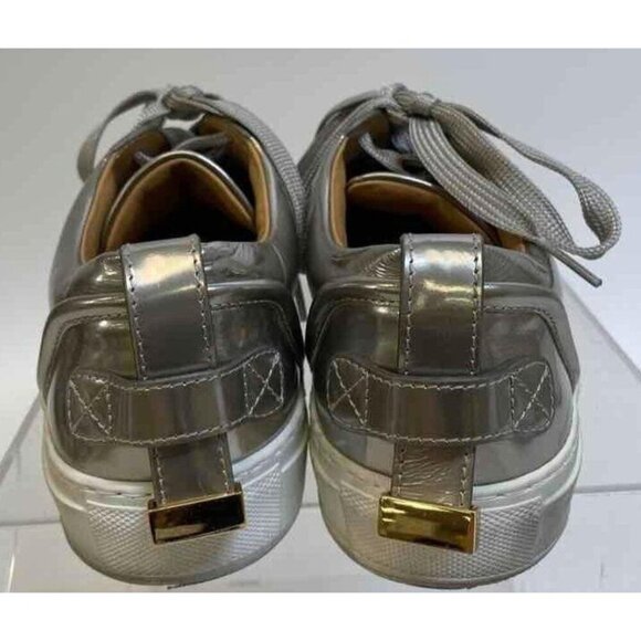 Buscemi Womens 50mm Platinum Leather Sneakers Shoes US 10 EUR 41 Italy - Picture 4 of 10